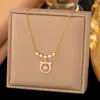 Collar Colgante de Cola de Pez Flor de Diamante Rosa Estilo Coreano Personalizado Más Vendido Transfronterizo Cadena para Clavícula de Temperamento Simple Joyería para Mujeres