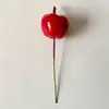 Espuma de simulación fruta roja baya DIY accesorios hechos a mano mini 3CM rojo dorado con alambre manzana pequeña