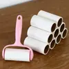 Una generación de papel adhesivo para polvo de pelo rasgable 10cm tambor ropa polvo rollo de repuesto cepillo rodillo lana manchada