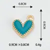 Pulseira Colar Pingente Acessório DIY Materiais Seis Cores Coração Liga Metálica Pingente Único Conector de Pingente Acessório