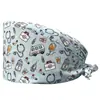 Aliexpress Producto Nuevo Gorro de Enfermera Hospital Dental Dibujo Animado Impreso Gorro Quirúrgico Absorbente de Sudor Transpirable Unisex Gorro de Trabajo