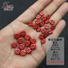 Accesorios de Cinabrio de Alto Contenido, Mineral Crudo de Arena Roja, Cuentas Sueltas de Trébol de Cuatro Hojas, Joyería de Flor de Durazno, Fabricante, Pulseras Hechas a Mano para DIY