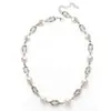 Joyería Transfronteriza Europea y Americana Collar de Perlas Nudo Retro Francés Cadena de Clavícula Trenzada de Moda para Mujer Venta al por Mayor