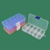 Caja de Almacenamiento Plegable de 10 Compartimentos para Cuentas, Equipo de Pesca, Herramientas de Ferretería, Componentes de Joyería, Caja de Embalaje para Hebillas de Cinco Garras