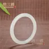 Mongolia Exterior Material Pulsera de Tira Delgada Barra Redonda Estilo Femenino Pulsera Ding Ding Alta Imitación Jade Hetian Pulsera de Jade Blanco Puesto Callejero Suministro en Vivo
