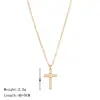 Venta Caliente Transfronteriza Moda Simple Lujo Ligero Colgante de Cruz Celebridad de Internet Popular Todo Fósforo Elegante Nicho Diseño Collar para Mujeres