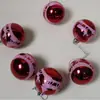 Decorações de Natal mais vendidas transfronteiriças conjunto de bolas de Natal 5/6/8cm bolas plásticas coloridas galvanizadas enfeites para árvore de Natal