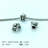 Pulsera Popular Hecha a Mano DIY Transfronteriza Serie Navideña Cuentas Espaciadoras de Agujero Grande Cuentas Sueltas Plata Antigua Muñeco de Nieve Cuentas de Agujero Grande