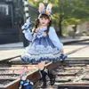 Vestido de Niña Zootopia Primavera y Otoño Judy Coneja Oficial de Policía Vestido Lolita de Cumpleaños para Niña Vestido de Princesa