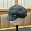Gorra octogonal estilo japonés Maillard para mujer, boina retro británica de otoño e invierno, moderna, casual, versátil, gorra de vendedor de periódicos que adelgaza la cara