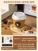 Taza de Café Desechable con Tapa, Taza Doméstica de Papel Kraft Engrosado, Taza de Embalaje para Bebidas Calientes de Té con Leche, Para Llevar Hecha a Medida
