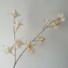 Ramo de Flores de Lirio de Lluvia Artificial, Flores Hechas a Mano para Bodas, Flores Artificiales de Seda para Arreglos de Piso, Decoraciones de Boda y Decoración de Habitaciones de Boda