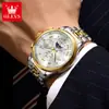 Reloj Modelo Nuevo de la Marca Oulisi con Respaldo de Celebridades, Cristal en Forma de Diamante, Calendario Perpetuo, Reloj Mecánico Multifuncional para Hombre
