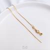 Forte retenção de cor chapeamento a vácuo ouro real 24K pulseira colar universal pino faça você mesmo retrátil ajustável acessórios de joalheria