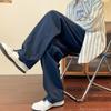 Pantalones Azules de Tíbet Retro Americano ins Moda Callejera Japoneses Cargo para Hombre Otoño e Invierno Rectos Casuales de Moda