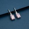 Ganchos para Orejas de Plata de Ley S925 [Liquidación y Envío Gratis] Lujo Accesible Versátil Diseño de Nicho Pendientes de Circonita Diamante Rosa Exportación Transfronteriza