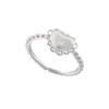 Anillo de Luz Plata Encaje Encaje Amor Puro Lujo de Alta Gama Nicho Anillo para Dedo Elegante Versátil Ajustable Mujer