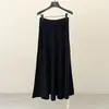 Falda de Punto Jianhe 2026 Primavera Nueva Estilo Minimalista Artesanía Pesada Lyocell Corte A para Mujer 9055