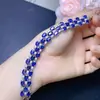 Pulsera de Zafiro Natural, una Gema Azul Real Premium que Simboliza Lealtad, Fidelidad, Compasión y Honestidad, Solo Superada por los Diamantes