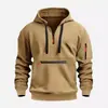 Moletom com zíper, pulôver de múltiplos bolsos, moletom esportivo casual, novo para outono e inverno, tamanho europeu, transfronteiriço