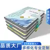 Cuaderno de Hojas Sueltas Cubierta de Cuero Gris Patrón de Impresión UV A5 Hebilla Minutas de Reunión Cuaderno de Negocios Logo Personalizado