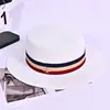 Sombrero de Verano para Mujer Nuevo Jazz Ala Ancha Exterior Plano Sombrilla Sombrero para el Sol Playa Costera Sombrero de Paja