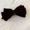 Grampo de Cabelo com Laço de Veludo para Outono Inicial, Presilha Banana Grande, Estilo Feminino Preguiçoso para Rabo de Cavalo, Presilha Vertical, Novo Estilo