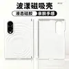 Aplicable a Samsung zfold8 Funda Protectora para Teléfono Plegable Ancho Patrón de Ola Succión Magnética ZFold8 A Prueba de Caídas Doble Eje Central Carcasa Exterior para Hombre