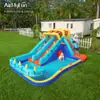 Castillo Inflable AMF Castillo para el Hogar de Niños Habitación con Tobogán Inflable Tobogán Acuático Exterior Castillo Inflable Saltador para Niños
