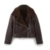 Para Exportación Europea y Americana Transfronteriza Ropa de Mujer Popular en Aliexpress Chaqueta Corta Versátil de Doble Cara Retro de Invierno