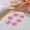 Arte de Uñas Moño Joyería de Perlas Nuevo Dulce Princesa Lazo Rosa Tridimensional Lujo Ligero Armadura Portátil Accesorios DIY