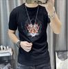 Nova camiseta de manga curta masculina verão coreano estilo moderno simples meia manga top Hong Kong estilo frouxo casual moda marca t-shirt
