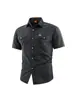 Camisa de Trabajo de Verano de Manga Corta para Hombre JEEP SPIRIT con Cuello de Solapa, Secado Rápido, Transpirable, Casual, Camisa de Color Sólido
