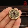 [Gasto fantasma de montaña] colgante de hebilla de seguridad de moneda de cobre de chisme antiguo latón llavero colgante collar accesorios para hombres y mujeres