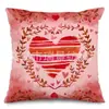 Funda de Almohada Más Vendida en Amazon Patrón de Flor de Amor Día de San Valentín Funda de Almohada Decorativa para Dormitorio Sofá Funda de Almohada de Lino