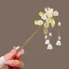 Grampo de Cabelo com Borla de Flor de Lírio-do-Vale Estilo Antigo, Grampo de Cabelo Novo Estilo Chinês, Grampo de Cabelo de Alta Qualidade Dinastia Han, Grampo de Cabelo Diário