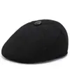 Gorro Cortavientos A prueba de Frío con Protección para Orejas para Hombres de Invierno y Hombres Mayores Gorro Cálido Plano para Abuelo Hombre Mayor con Terciopelo Engrosado