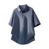 Ventas Directas de Fábrica [Artículos en Stock] Nueva Camisa Polo de Manga Corta para Hombre Verano 2026, Sin Costuras de Seda Helada, Blanco