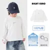 Camiseta Infantil Europeia Menino Estilo Primavera e Outono Top Bebê Outono Novo Estilo Roupa Infantil Roupas Meninos Manga Longa Roupas de Outono Infantis Tendência