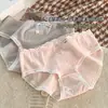 Roupa íntima 100% algodão feminina para meninas, cintura média, confortável e respirável, adequada para adolescentes, estudantes do ensino fundamental II e tamanhos grandes