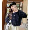 Chaqueta suéter corta para mujeres petite, nuevo estilo 2026, tejido inspirado en Chanel, cárdigan holgado y elegante, top de manga larga
