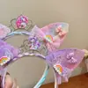 Diadema Trenzada Peluca Infantil Dibujos Animados Mi Pequeño Pony Diadema Peluca 2025 Nueva Niña Kuromi Diadema Falsa Trenza