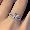 Anillo de mariposa tridimensional dulce de estilo coreano Cao Shi, recién llegado, anillo de circón súper hada de estilo frío para mujer