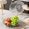 Plato de Frutas Popular para Sala de Estar en Casa, Anticaídas, de Aspecto Elegante, Plato de Postre Estilo Lujo Ligero, Exquisito Plato de Bocadillos, Plato para Frutas Secas y Dulces