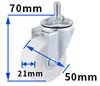 Venta Directa de Fábrica Rueda Giratoria Ligera 1.0 pulgada-3 pulgadas Muebles Rueda Blanca de PP Estante de Almacenamiento Rueda Silenciosa Rueda para Estante Industrial