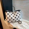 Bolso Tote de Lunares Nuevo Verano-Otoño 2026 para Mujer, Bolso de Hombro de Gran Capacidad para el Trabajo, Bolso de Mano de Moda de Nicho