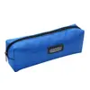 Estuche de tela Oxford simple, gran capacidad, portátil para estudiantes, bolsa para lápices de rayas horizontales, caja de almacenamiento de papelería, bolsa de papelería