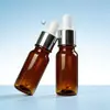 Frasco Conta-gotas Âmbar de 20ml para Óleo Essencial, Frasco Marrom para Óleo Essencial, Frasco Pet com Dosador para Óleo Essencial - Em Estoque do Fabricante