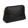 Set de tres piezas de bolsa de maquillaje con patrón de cocodrilo transfronterizo, impermeable, lujo ligero, gran capacidad, alta gama, bolsa de tocador de viaje conveniente
