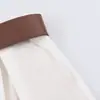 Ropa de mujer de estilo europeo transfronteriza verano nueva moda con cinturón pantalones casuales de pierna ancha de nueve puntos
